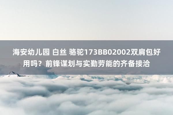 海安幼儿园 白丝 骆驼173BB02002双肩包好用吗？前锋谋划与实勤劳能的齐备接洽