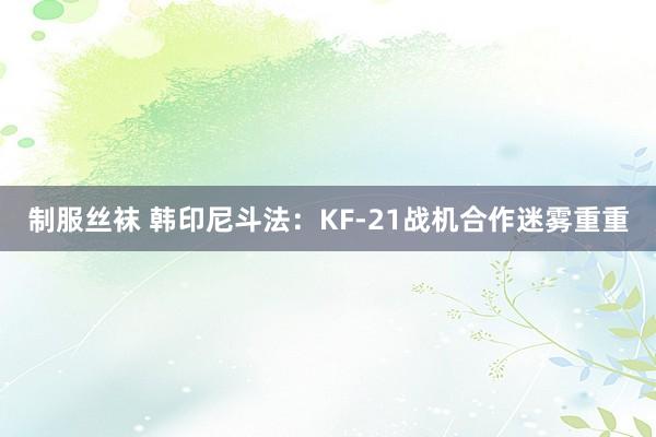 制服丝袜 韩印尼斗法：KF-21战机合作迷雾重重