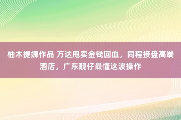 柚木提娜作品 万达甩卖金钱回血，同程接盘高端酒店，广东靓仔最懂这波操作