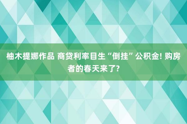 柚木提娜作品 商贷利率目生“倒挂”公积金! 购房者的春天来了?