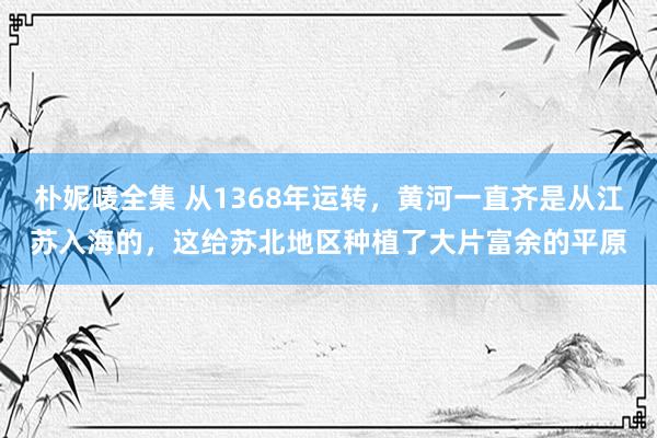 朴妮唛全集 从1368年运转,黄河一直齐是从江苏入海的,这给苏北地区种植了大片富余的平原